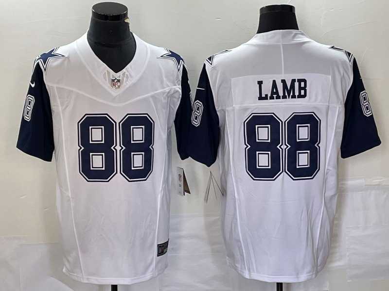 Men & Women & Youth Dallas Cowboys #88 CeeDee Lamb White 2023 F.U.S.E. Vapor Thanksgiving Limited Stitched Jersey